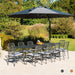 Alexander Rose Garden Furniture Accessories Alexander Rose Round Cantilever Sunshade 3.5m Parasol - Charcoal, Ecru, Taupe
