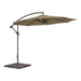 Alexander Rose Garden Furniture Accessories Taupe / No Alexander Rose Round Aluminium Cantilever Parasol 3m Diameter, Taupe, Ecru, Forest Green, Charcoal