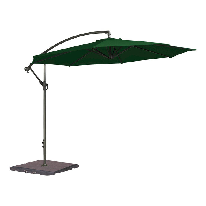 Alexander Rose Garden Furniture Accessories Forest Green / No Alexander Rose Round Aluminium Cantilever Parasol 3m Diameter, Taupe, Ecru, Forest Green, Charcoal