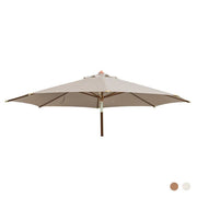 Alexander Rose Garden Furniture Accessories Ecru / No Alexander Rose Luxury Hardwood Round Outdoor Parasol with Pulley 3.0m Dia