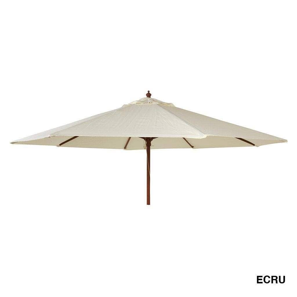 Alexander Rose Garden Furniture Accessories Ecru Alexander Rose Hardwood Round Sun Parasol with Pulley 3.0m Dia