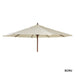 Alexander Rose Garden Furniture Accessories Ecru Alexander Rose Hardwood Round Sun Parasol with Pulley 3.0m Dia