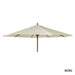 Alexander Rose Garden Furniture Accessories Ecru / No Alexander Rose Hardwood Round Parasol Umbrella with Pulley 2.7m Dia