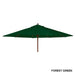 Alexander Rose Garden Furniture Accessories Forest Green / No Alexander Rose Hardwood Round Parasol Umbrella with Pulley 2.7m Dia