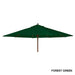 Alexander Rose Garden Furniture Accessories Forest Green Alexander Rose Hardwood Round Sun Parasol with Pulley 3.0m Dia