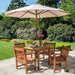 Alexander Rose Garden Furniture Accessories Alexander Rose Hardwood Round Parasol Umbrella with Pulley 2.7m Dia