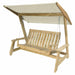 Alexander Rose Garden Furniture Ecru Alexander Rose Pine Garden Swing Bench with Canopy