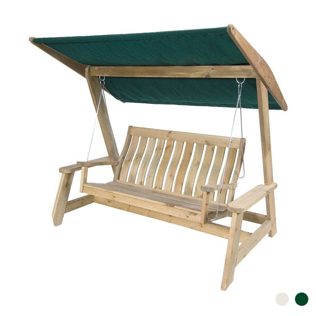 Alexander Rose Garden Furniture Green Alexander Rose Pine Garden Swing Bench with Canopy