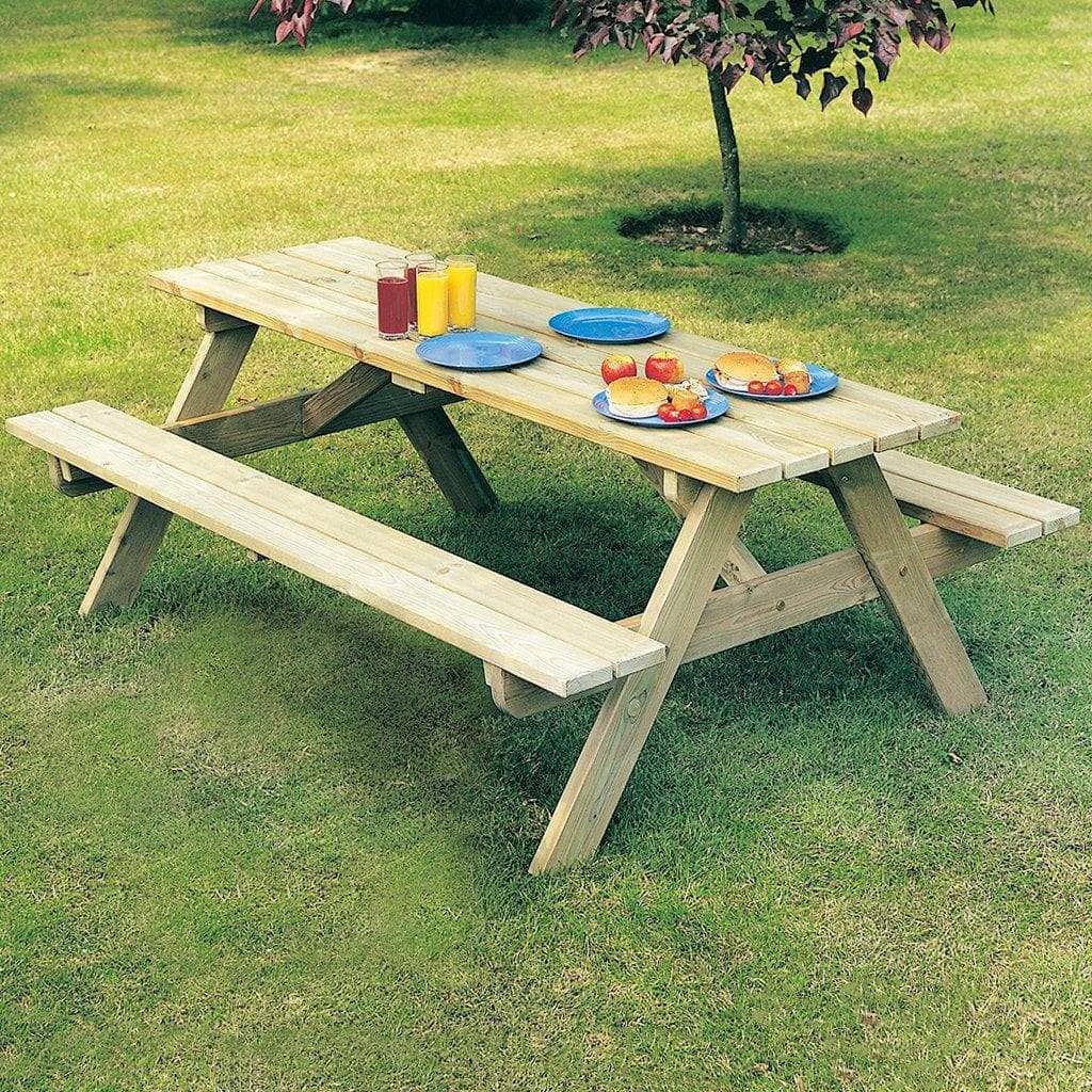 Alexander Rose Garden Furniture Alexander Rose Pine Woburn Garden Picnic Table 5ft
