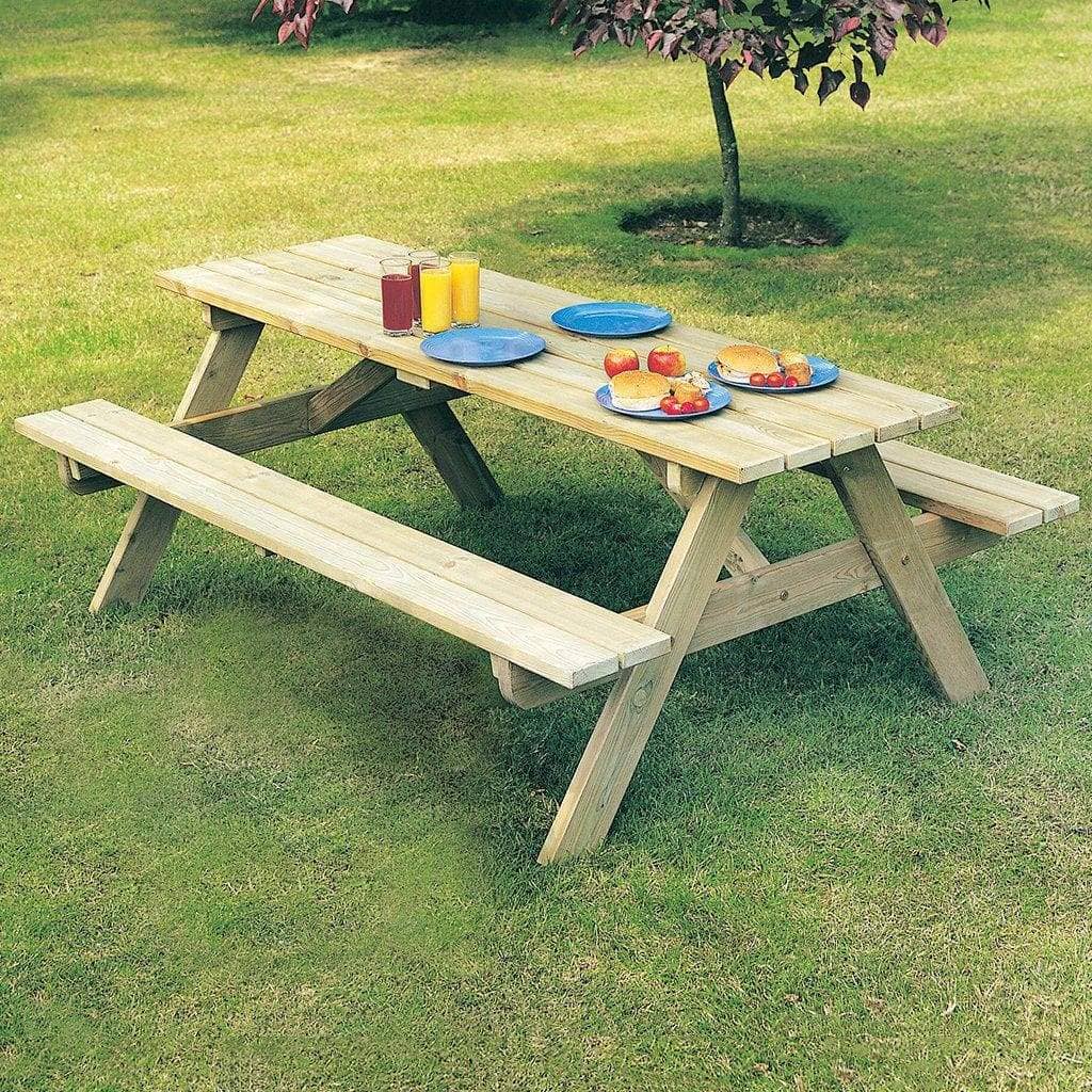Alexander Rose Garden Furniture Alexander Rose Pine Woburn Garden Picnic Table 6ft