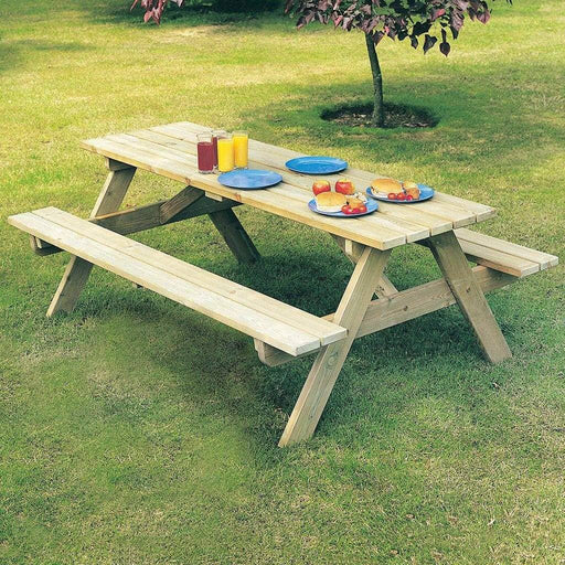 Alexander Rose Garden Furniture Alexander Rose Pine Woburn Garden Picnic Table 6ft