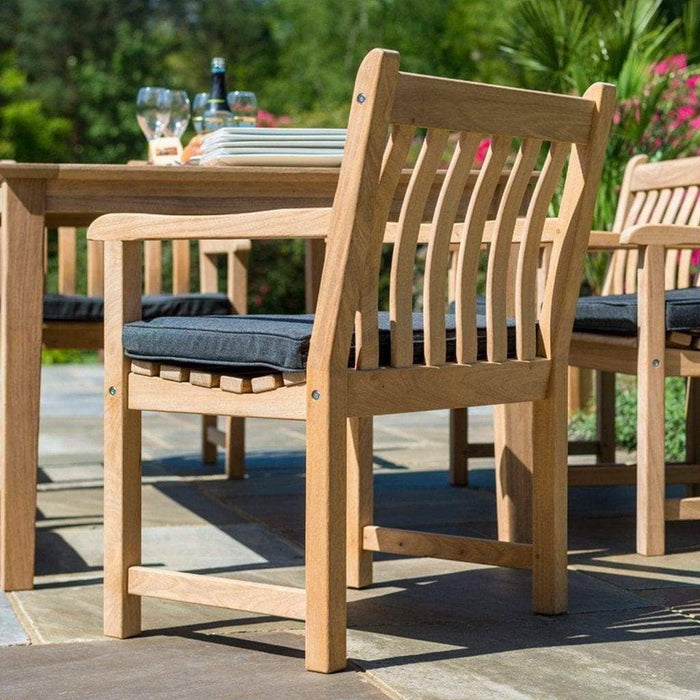 Alexander Rose Garden Furniture Alexander Rose Roble Bengal Round 8 Seater Set - Broadfield Armchairs