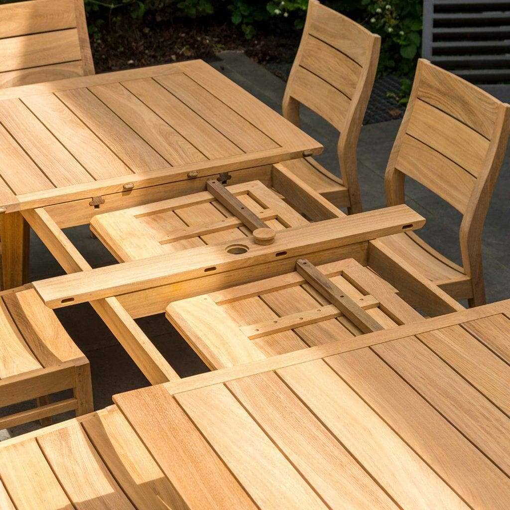 Alexander Rose Garden Furniture Alexander Rose Roble Extending Table and 10 Stackable Garden Chairs