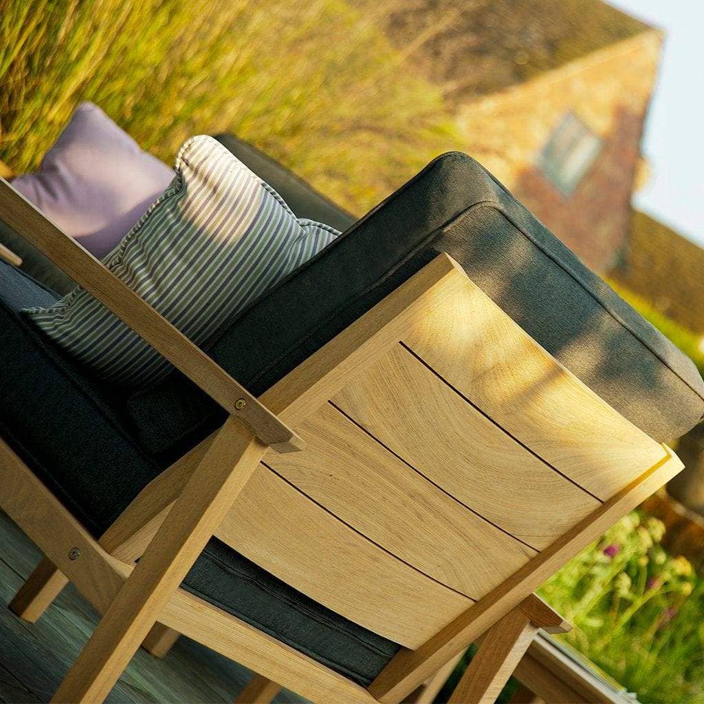 Alexander Rose Garden Furniture Alexander Rose Roble Lounge Armchair with Charcoal Cushions