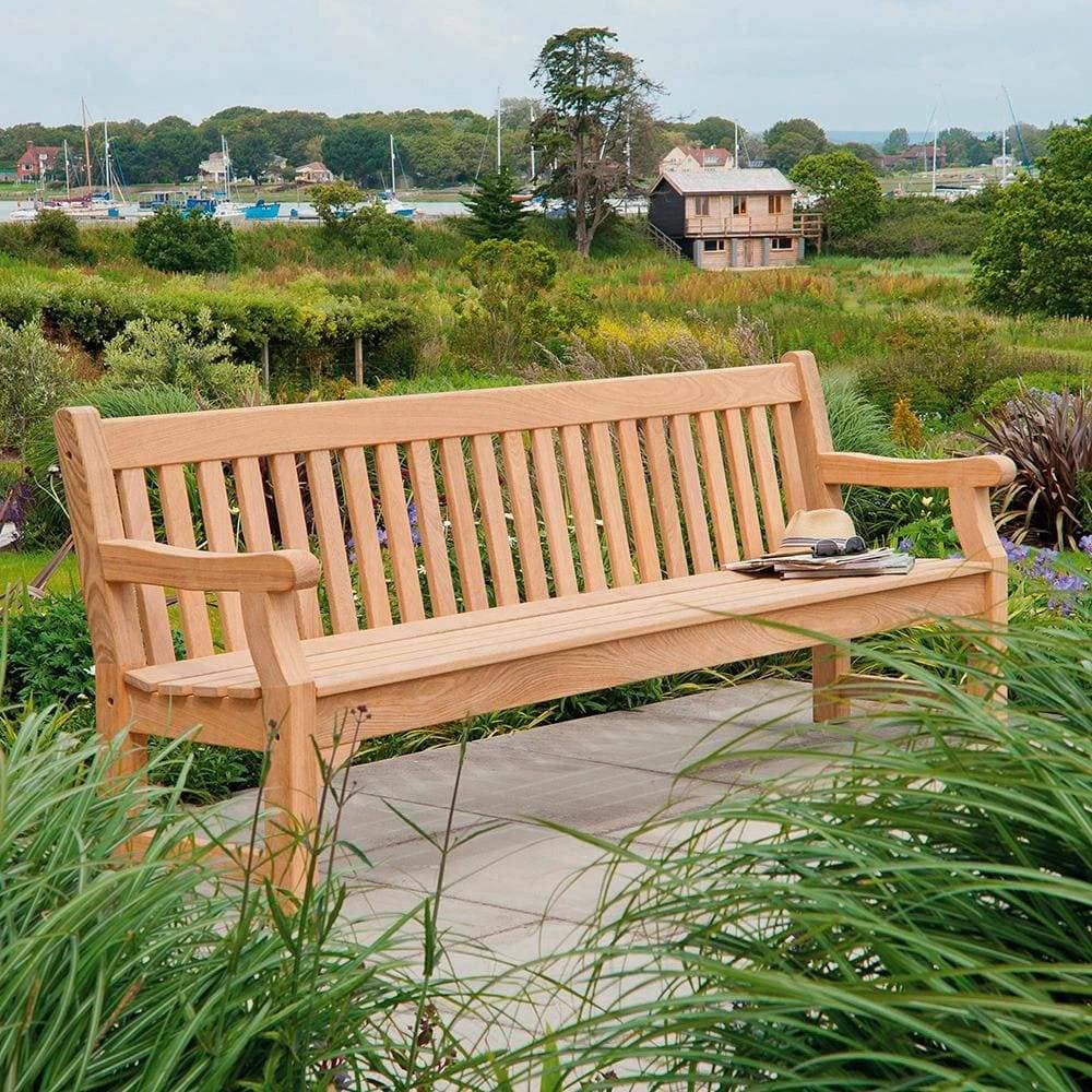 Premium Hardwood Park Bench - 8ft Roble Royal Park