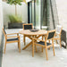 Alexander Rose Garden Furniture Alexander Rose Roble Cross Base Wooden Garden Table with Stacking Sling Armchairs