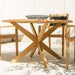 Alexander Rose Garden Furniture Alexander Rose Roble Cross Base Wooden Garden Table with Stacking Sling Armchairs