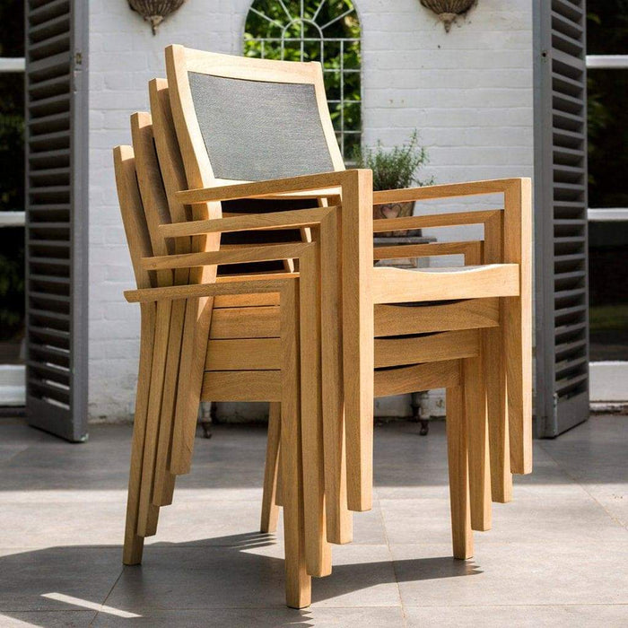 Alexander Rose Garden Furniture Alexander Rose Roble 6 Seater Stacking Armchair & Extending Table
