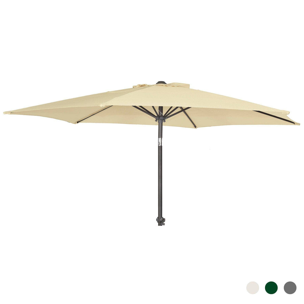 Alexander Rose Garden Furniture Accessories Ecru / 11kg-GB11 Alexander Rose Aluminium Round Parasol with Tilt and Crank 2.7m Diameter - Ecru, Forest Green or Grey