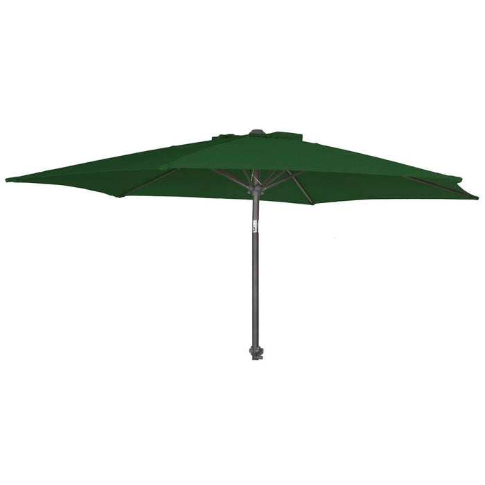 Alexander Rose Garden Furniture Accessories Forest Green / No Alexander Rose Aluminium Round Parasol with Tilt and Crank 2.7m Diameter - Ecru, Forest Green or Grey