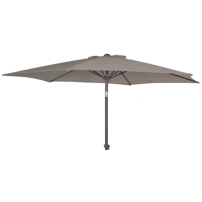 Alexander Rose Garden Furniture Accessories Grey / 11kg-GB11 Alexander Rose Aluminium Round Parasol with Tilt and Crank 2.7m Diameter - Ecru, Forest Green or Grey
