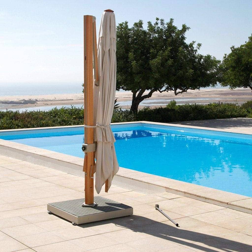 Barlow Tyrie Garden Furniture Accessories Barlow Tyrie Napoli 3.5m Square Cantilever Parasol With Free Standing Base