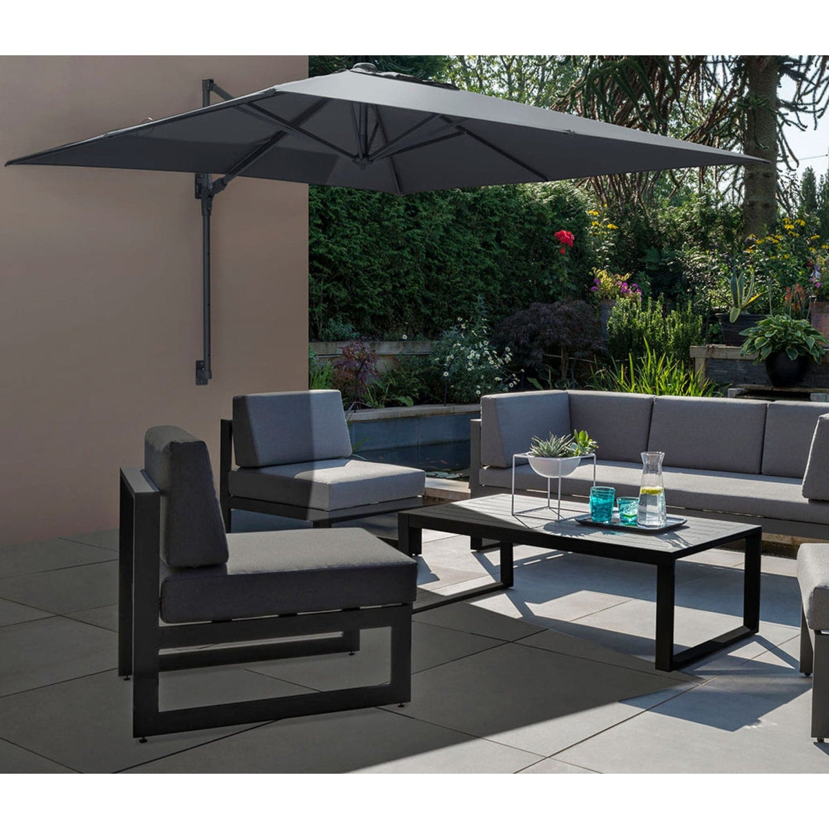 Kettler Garden Furniture Accessories Kettler 2.5m Wall Mounted Free Arm Parasol