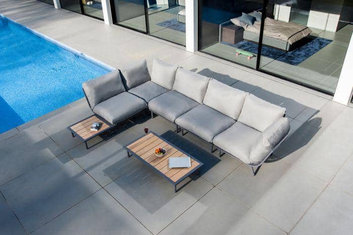 Alexander Rose Garden Furniture Alexander Rose Beach Lounge Side Table - Roble Top