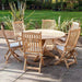 Alexander Rose Garden Furniture Alexander Rose Roble Bengal Round 6 Seater Set - Folding Carver