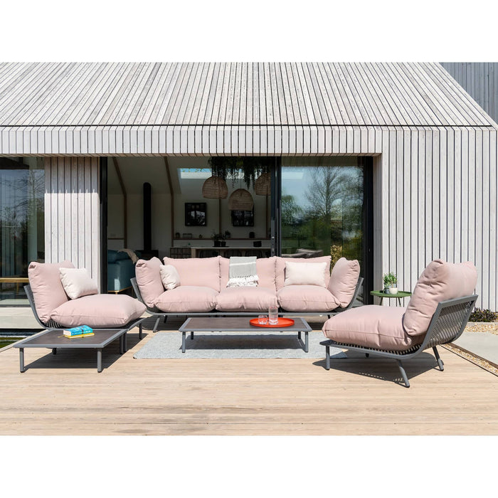Alexander Rose Beach Coffee Table Flint Frame with Pebble Top
