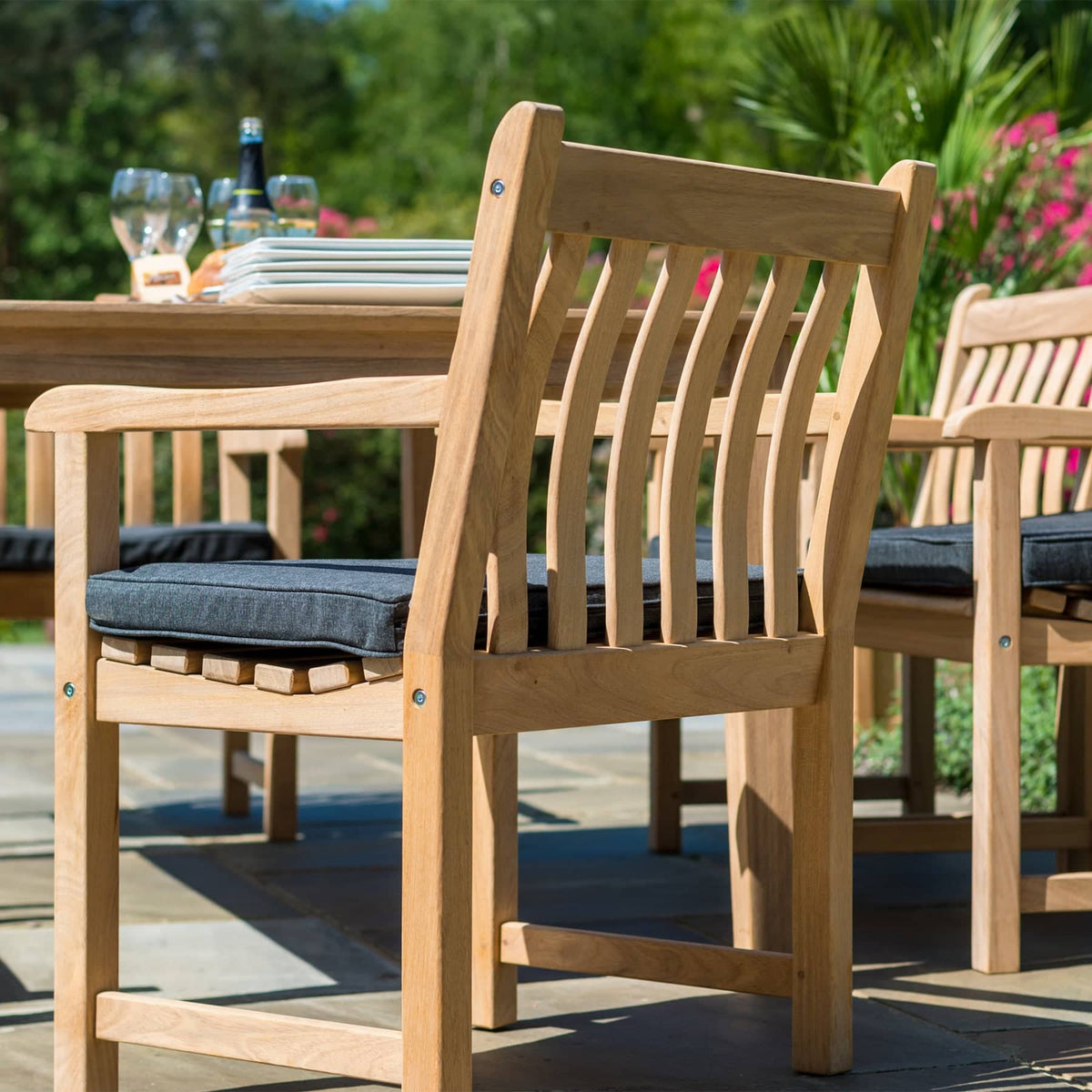 Alexander Rose Roble Rectangular 6 Seater Garden Dining Set