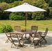 Alexander Rose Garden Furniture Alexander Rose Sherwood Dining Set with 6 Folding Carvers