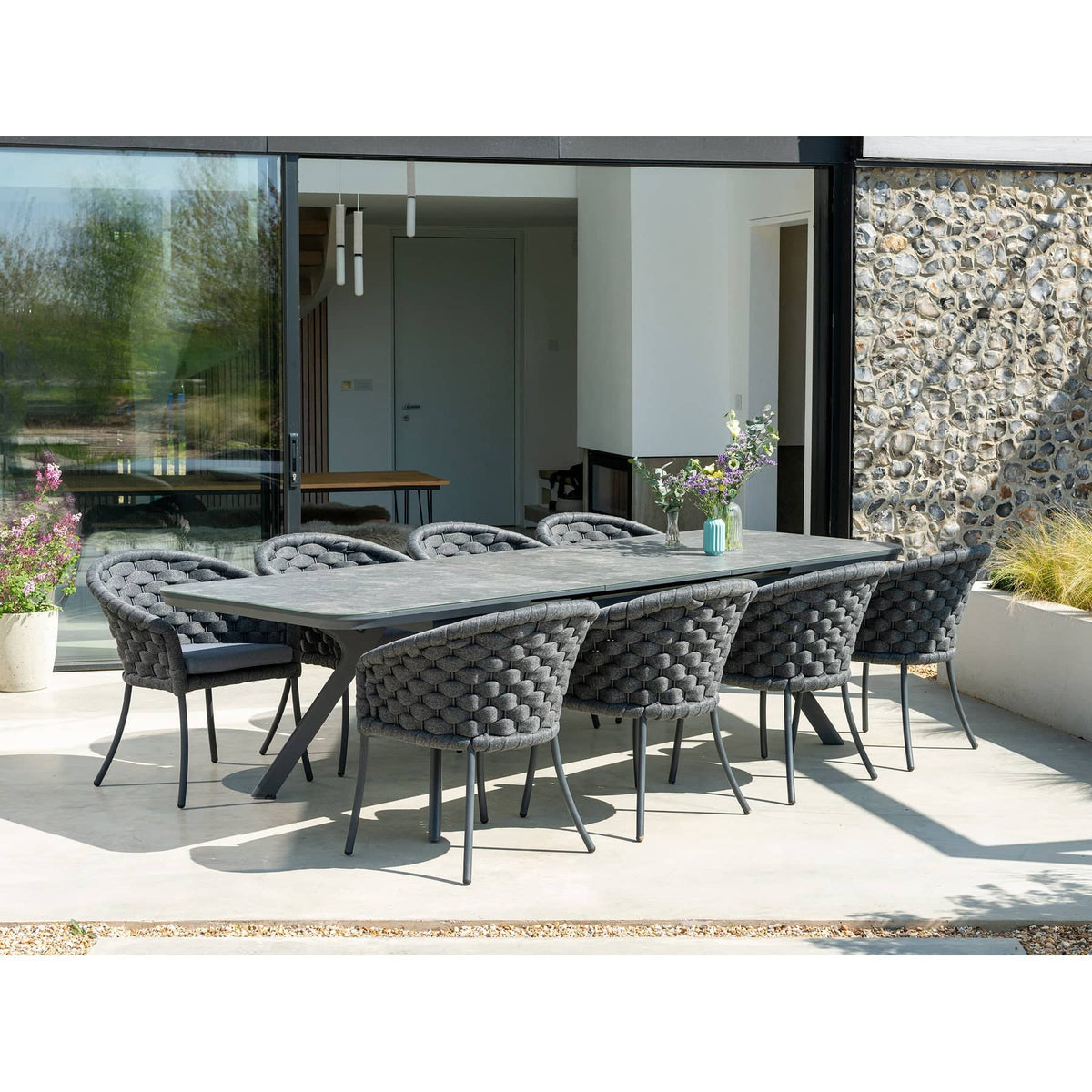 Alexander Rose Cordial Dark Grey Dining Chair with Cushion