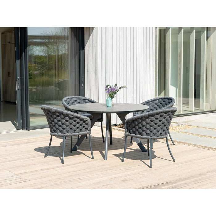 Alexander Rose Cordial Dark Grey Dining Chair with Cushion