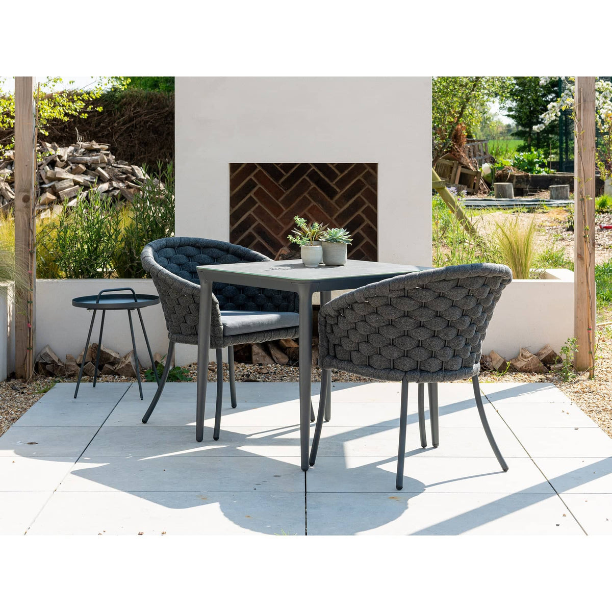 Alexander Rose Cordial Dark Grey Dining Chair with Cushion
