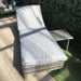 Mercer Garden Furniture Amalfi Sun Lounger Rattan Bed with Side Table