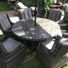 Mercer Garden Furniture Amalfi High Back 6 Seat Grey Rattan Outdoor Dining Set