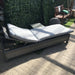 Mercer Garden Furniture Amalfi Sun Lounger Rattan Bed with Side Table