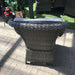 Mercer Garden Furniture Amalfi High Back 6 Seat Grey Rattan Outdoor Dining Set