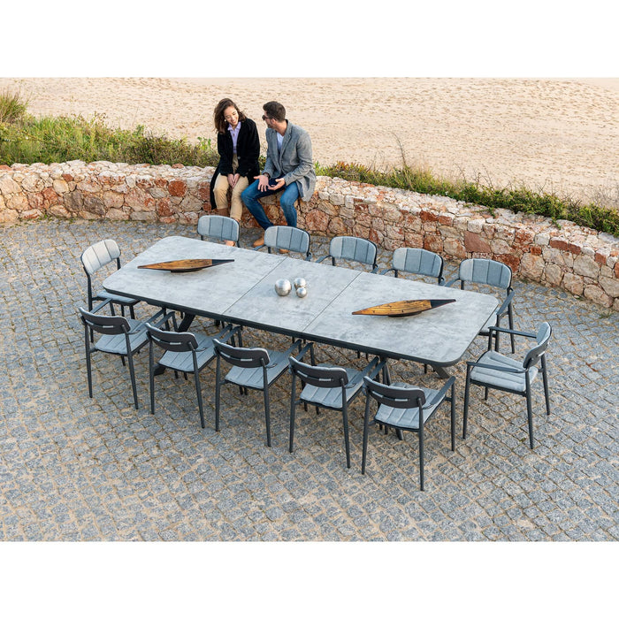 Alexander Rose Rimini Extending 10 Seater Garden Table And Chairs