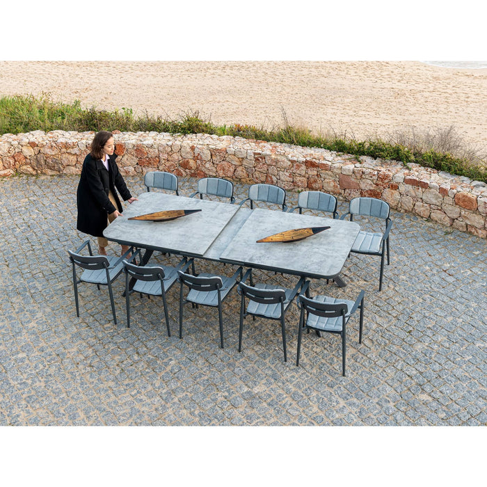 Alexander Rose Rimini Extending 10 Seater Garden Table And Chairs
