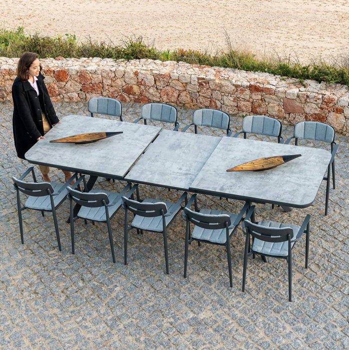 Alexander Rose Rimini Extending 10 Seater Garden Table And Chairs