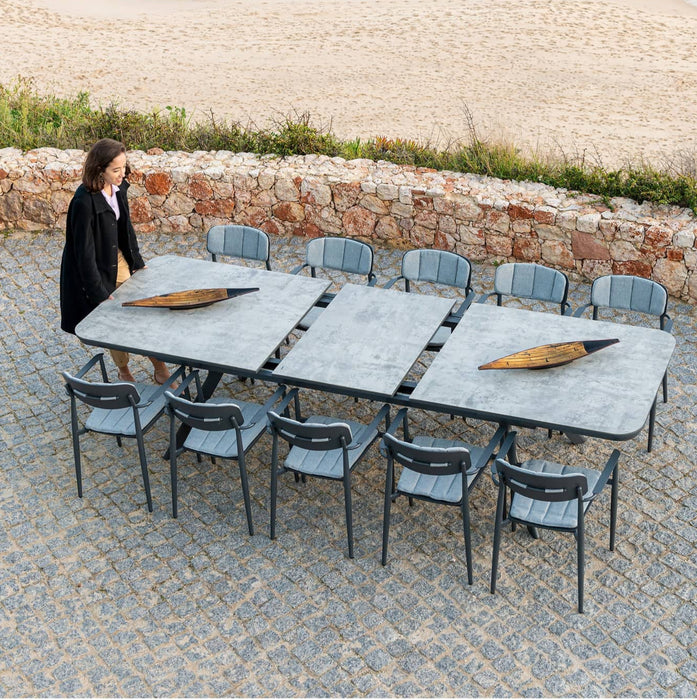 Alexander Rose Rimini Extending 10 Seater Garden Table And Chairs