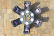 Mercer Garden Furniture Amalfi High Back 6 Seat Grey Rattan Outdoor Dining Set